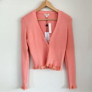 For Love & Lemons Nina Peach Cardigan